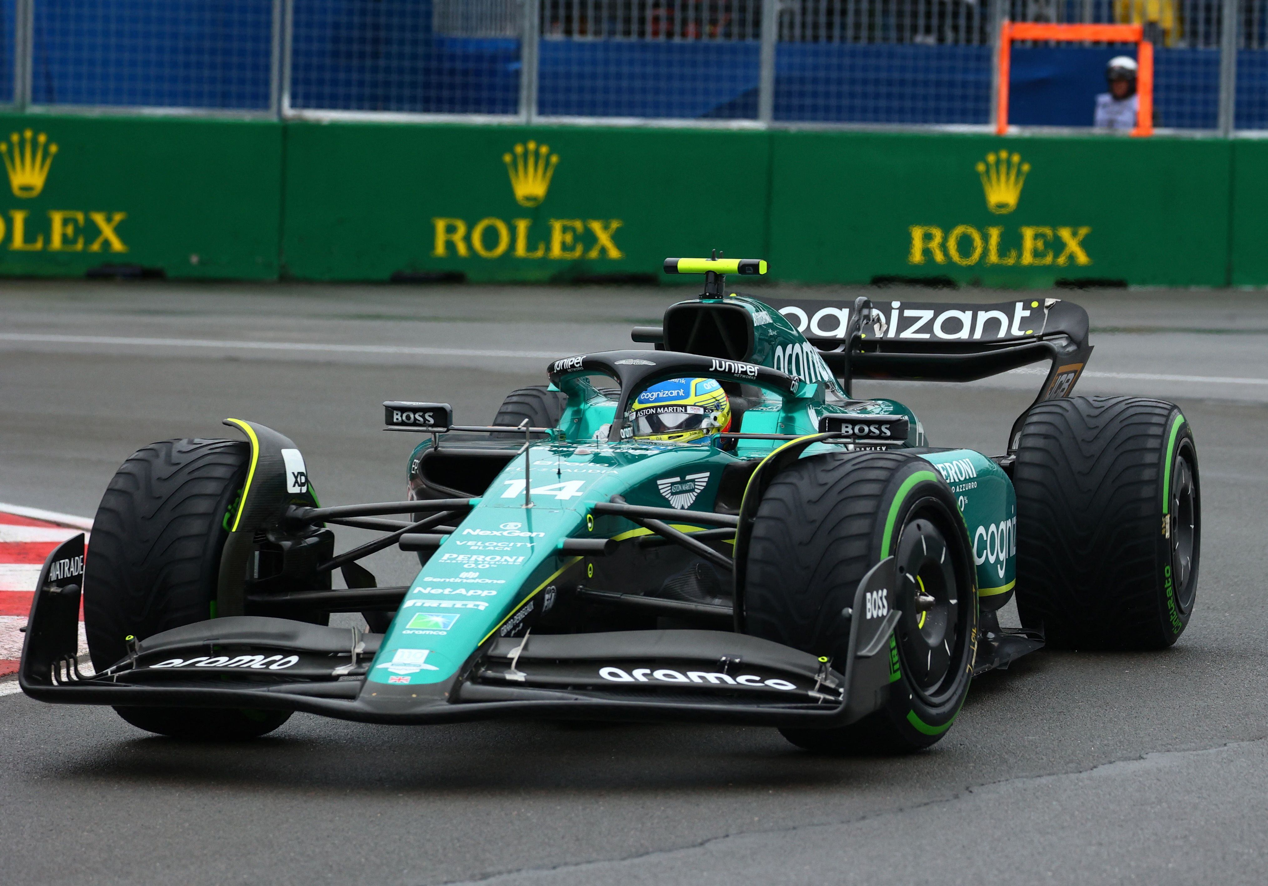 Fernando Alonso durante la clasificación del GP de Canadá (REUTERS).