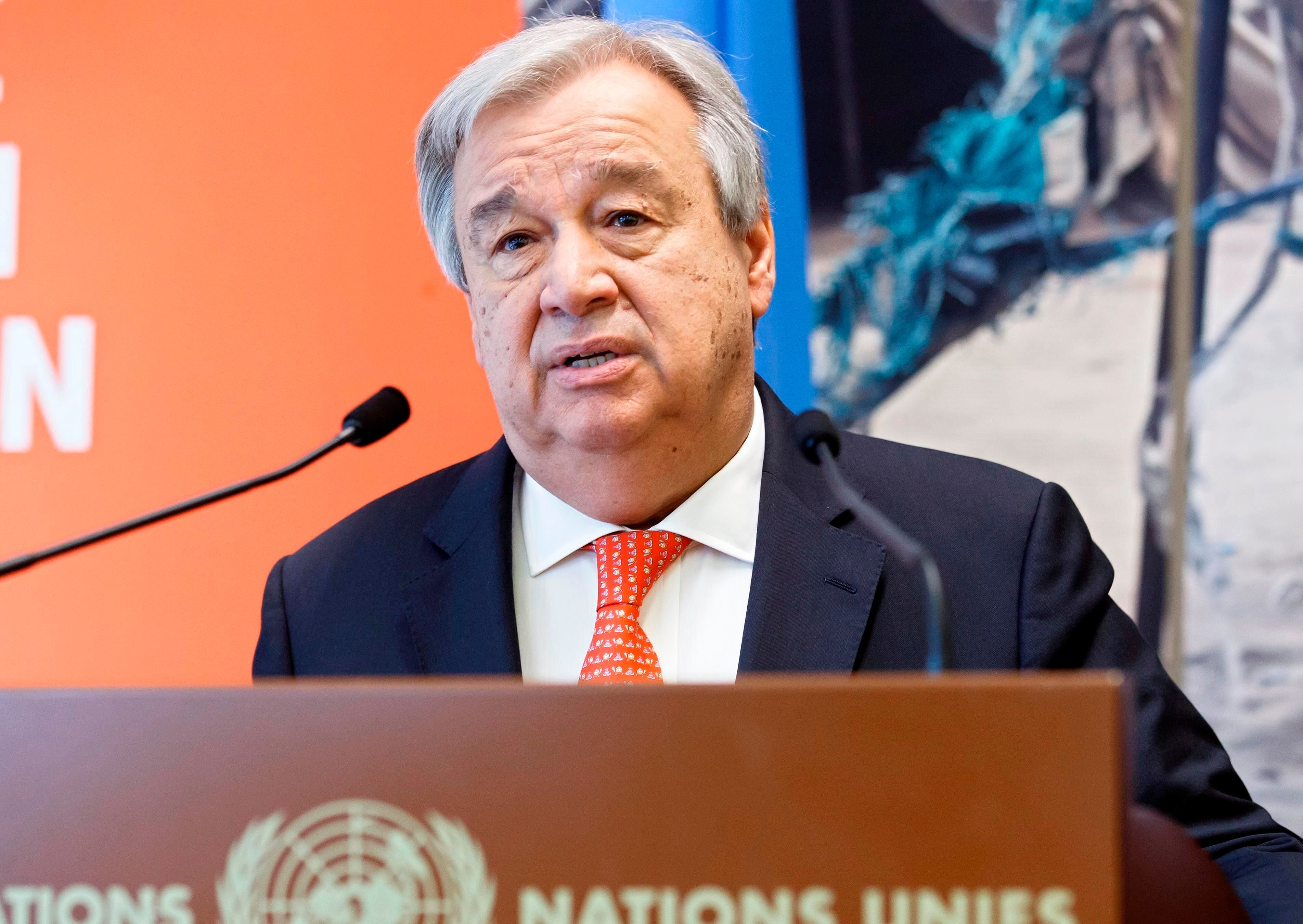 El secretario general de la ONU, Antonio Guterres, defendiendo las bondades de la Agenda 2030 para el Desarrollo Sostenible (EFE/Archivo)