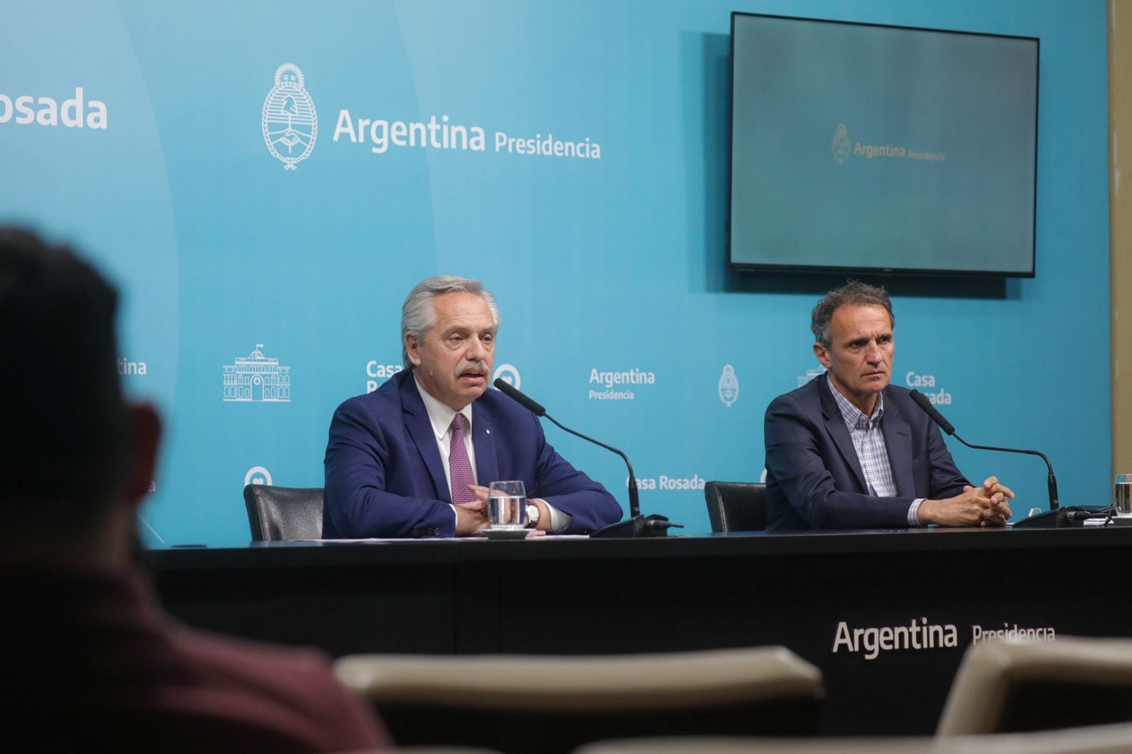 El presidente Alberto Fernández y Gabriel Katopodis