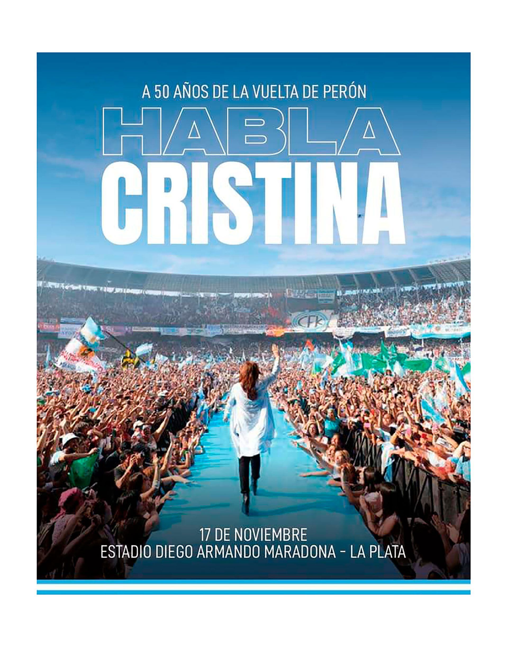 La presentación del acto de Cristina Kirchner en La Plata