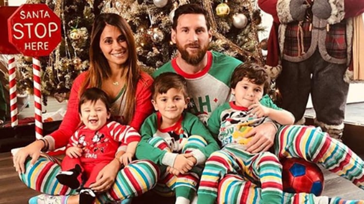 La familia Messi celebró la Navidad