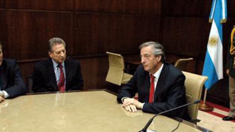 Abril de 2006, junto a Néstor Kirchner