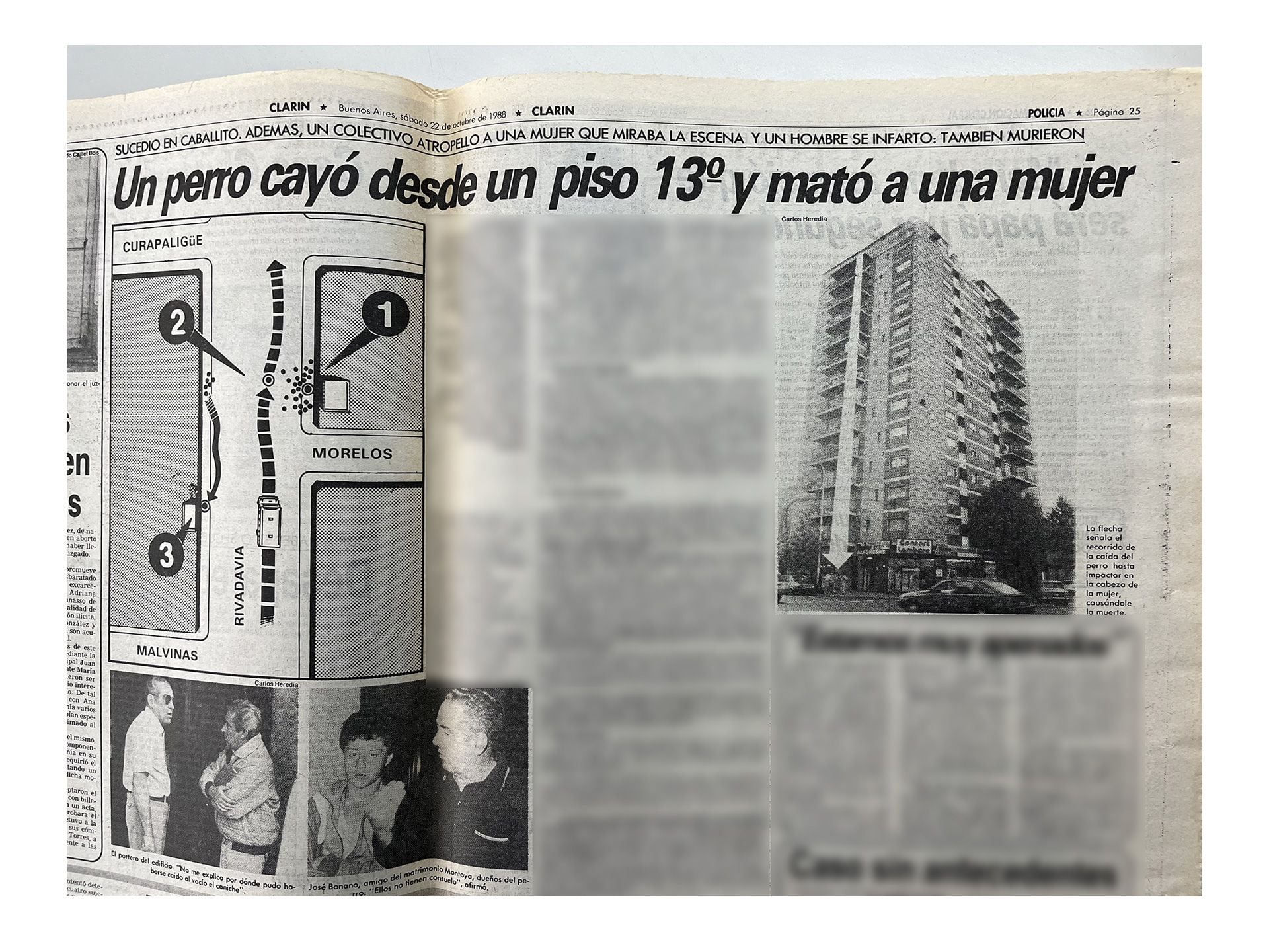 Doble página central y un destacado lugar en tapa le dedicó Clarín al día siguiente a la tragedia. Después hubo décadas de silencio hasta que ese dominó fatal fue rescatado por las redes sociales.