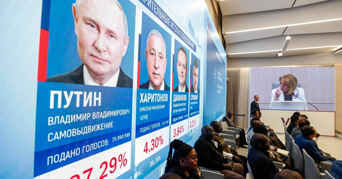 Der Kreml gab bekannt, dass Putin mit 87 % der Stimmen gewonnen habe, da die Welt die „korruptesten Wahlen in der Geschichte Russlands“ ablehnte.