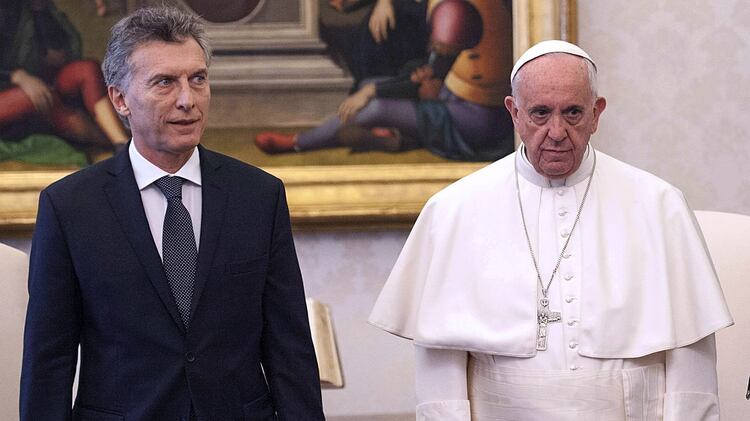 Mauricio Macri y el papa Francisco en el Vaticano