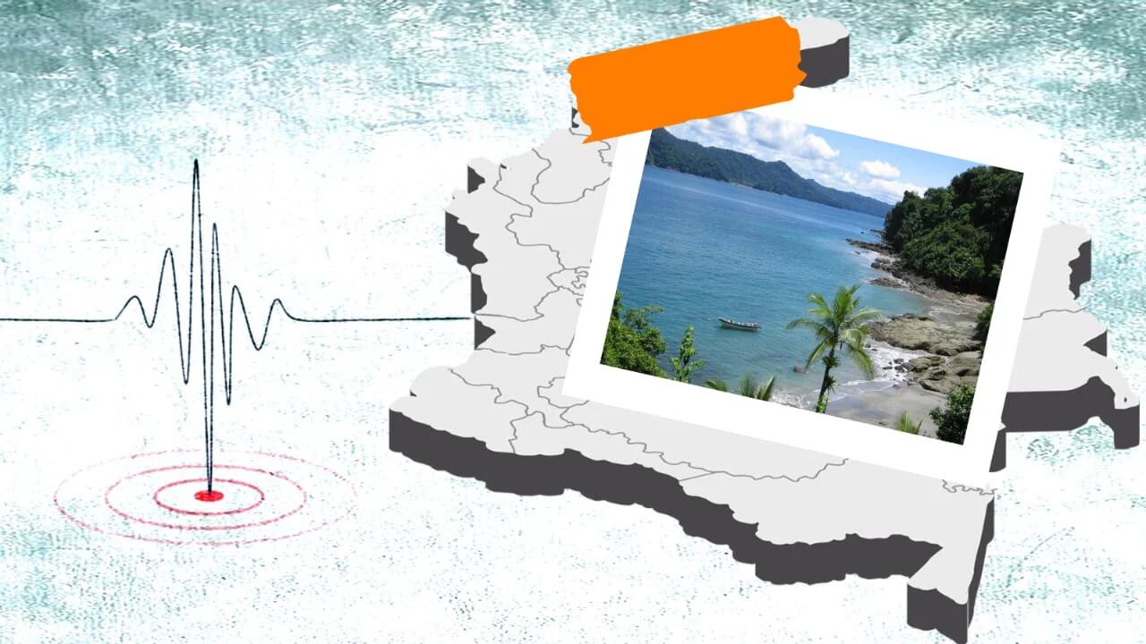 El terremoto que desapareció a Bahía Solano. - crédito Montaje Infobae