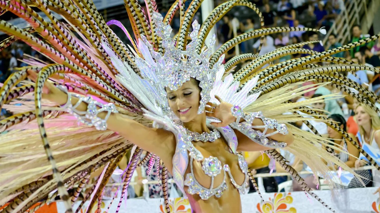 Disfraz de actuación de baile de Carnaval para mujer, tocado de