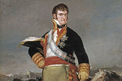Retrato de Fernando VII por Goya. La llamada "Máscara de Fernando" seguía presente en las comunicaciones de Belgrano