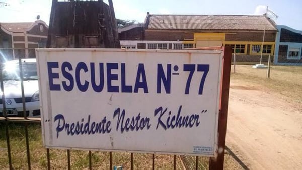 Escuela de Concordia, Entre Ríos, “Néstor Kichner” (sic)