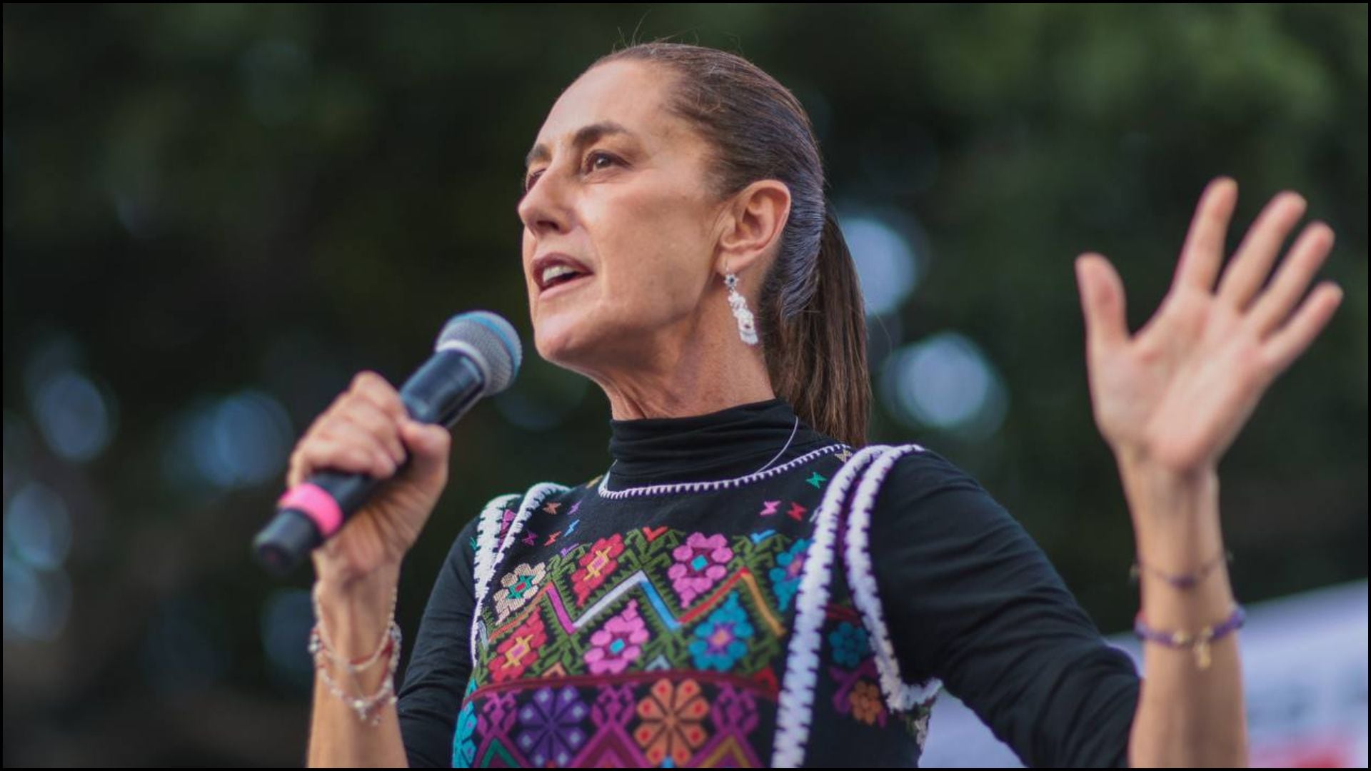 La morenista realizaba actos públicos por todo el país como parte de su gira "La esperanza nos une". Foto: X/@Claudiashein