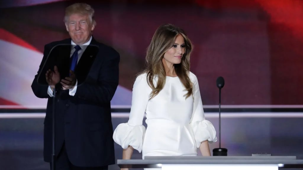 Donald Trump y su esposa Melania en la convención republicana (AP)