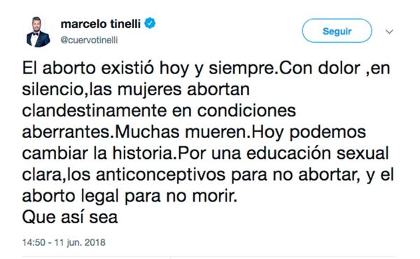 Marcelo Tinelli se expresó desde Twitter.