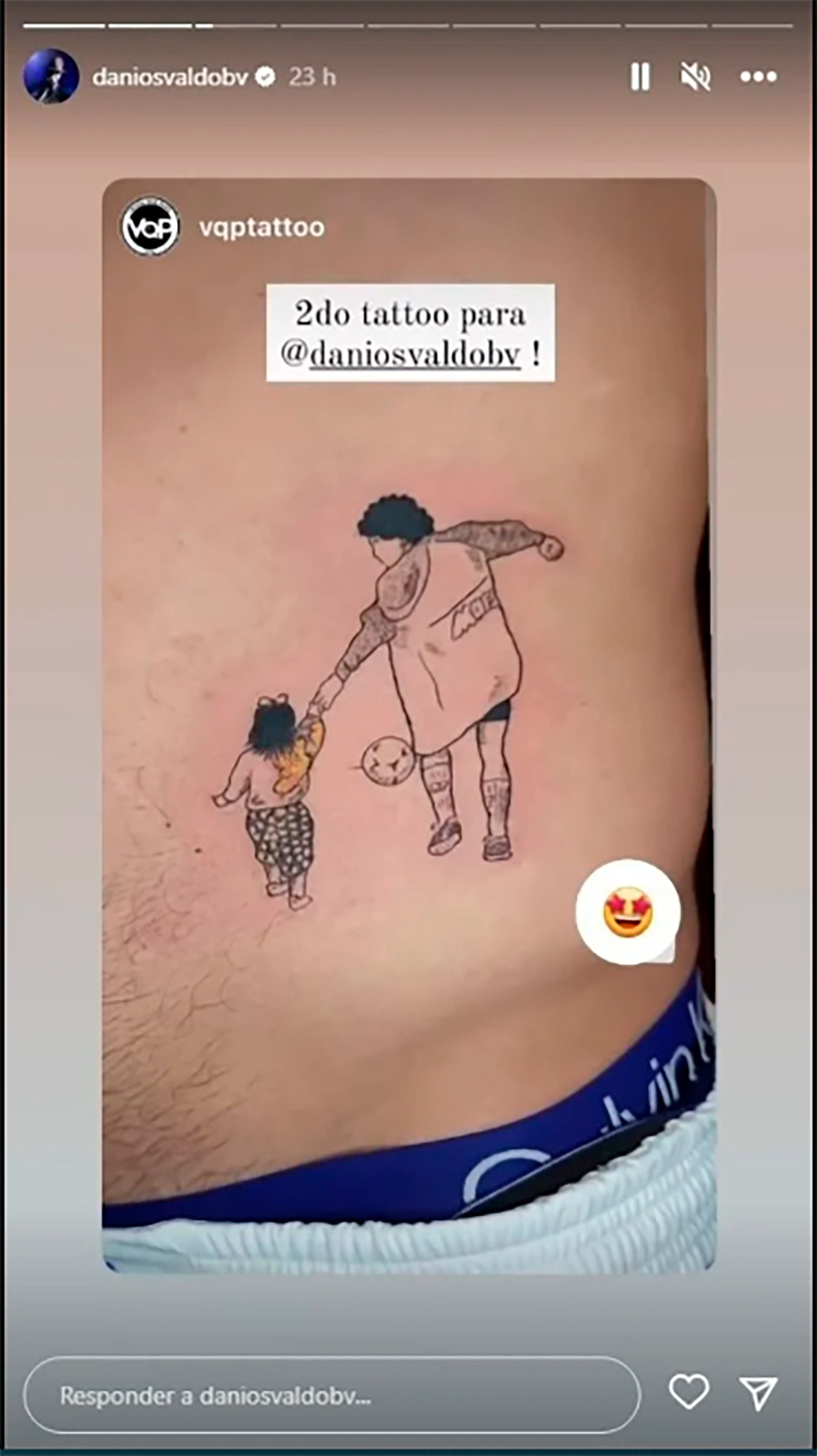 El tatuaje de Daniel Osvaldo que disparó rumores de reconciliación con Gianinna Maradona (Foto: Instagram)