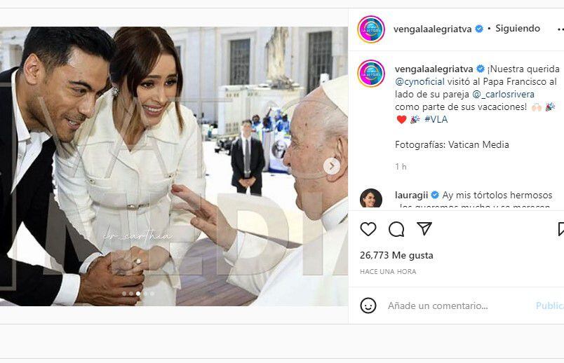 (Foto: Vatican Media, captura de Instagram/@vengalaalegriatva)