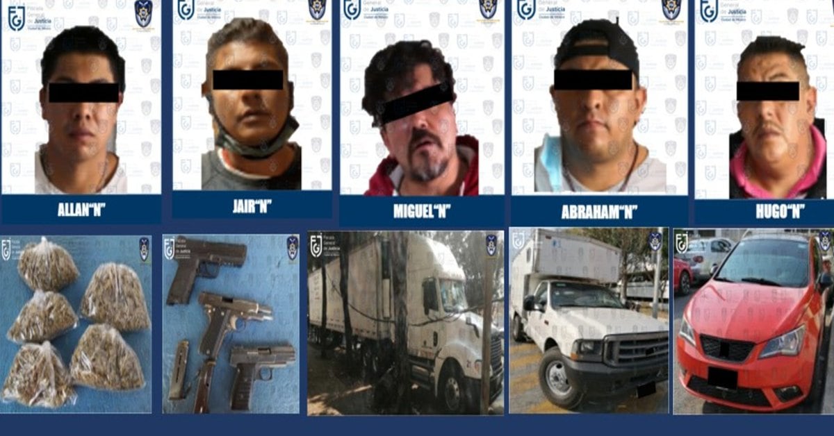 Tenian a truck full of robotic drugs and asi fueron detainees in calls of CDMX