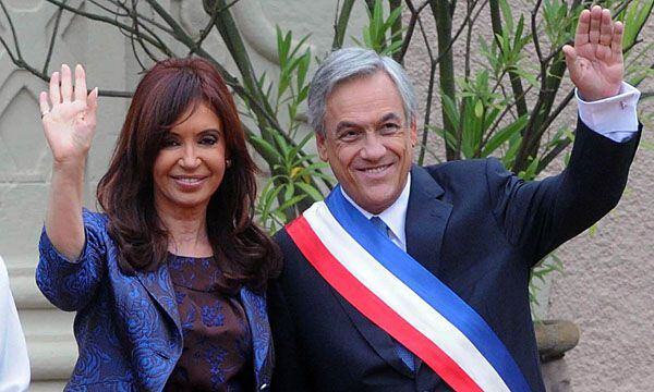 Otros tiempos. Cristina Kirchner, Sebastián Piñera, en épocas en los que ambos eran presidentes