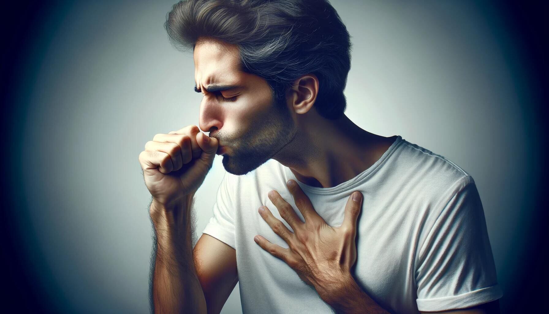 Imagen de una persona tosiendo, destacando los riesgos de un resfriado. Un recordatorio visual de la importancia de la salud respiratoria y la prevención de enfermedades. (Imagen ilustrativa Infobae)