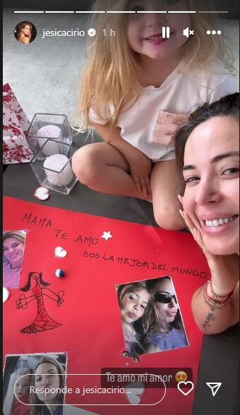 Jesica Cirio junto a su hija Cloe en el Día de la Madre (Instagram)