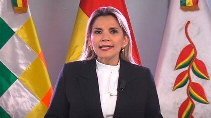 La presidente interina de Bolivia, Jeanine Áñez