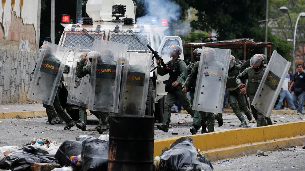 Die Angehörigen Der Venezolaner Die Bei Protesten Gegen Das Regime Von