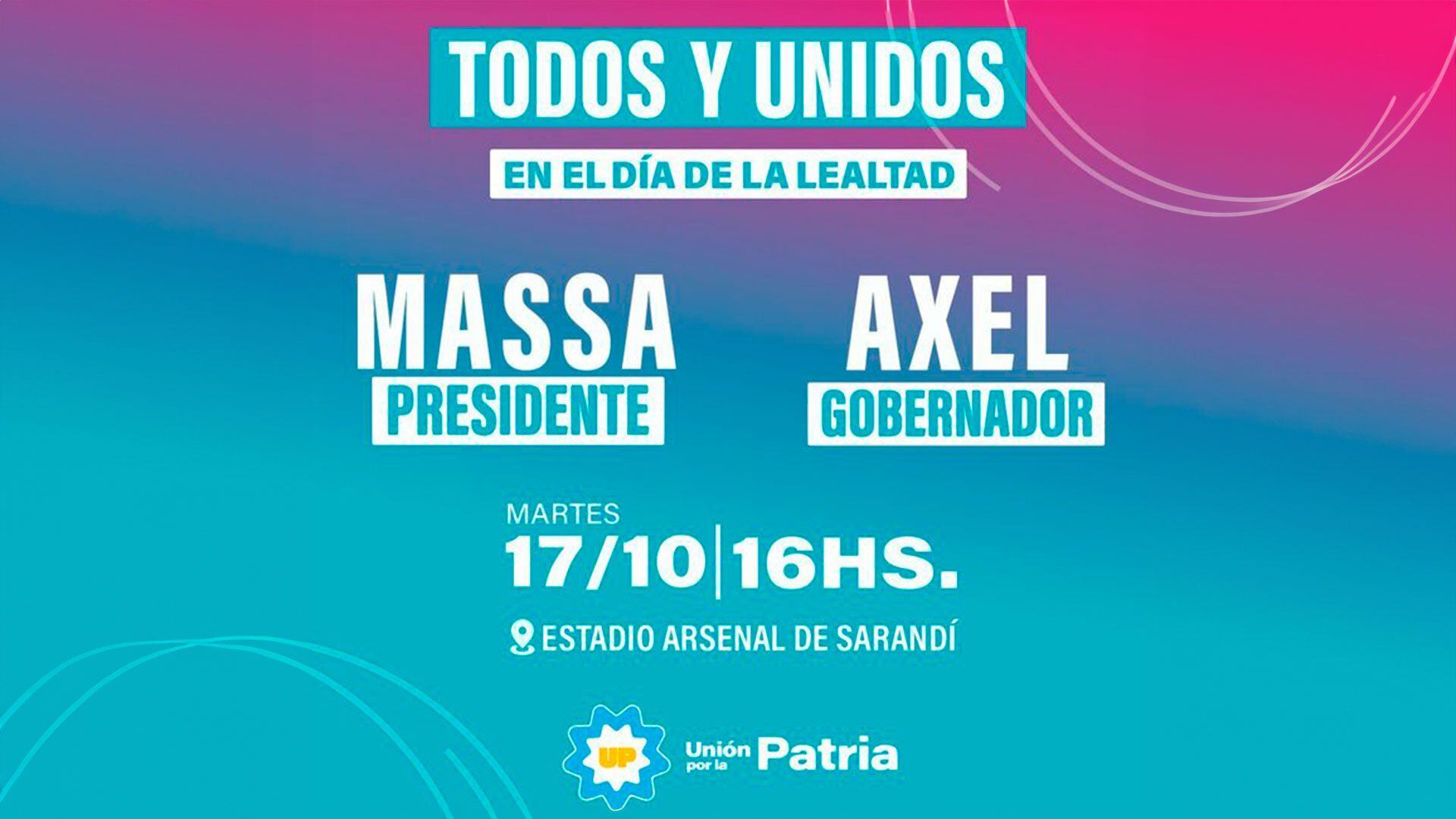 La convocatoria formal para el acto de mañana en Avellaneda