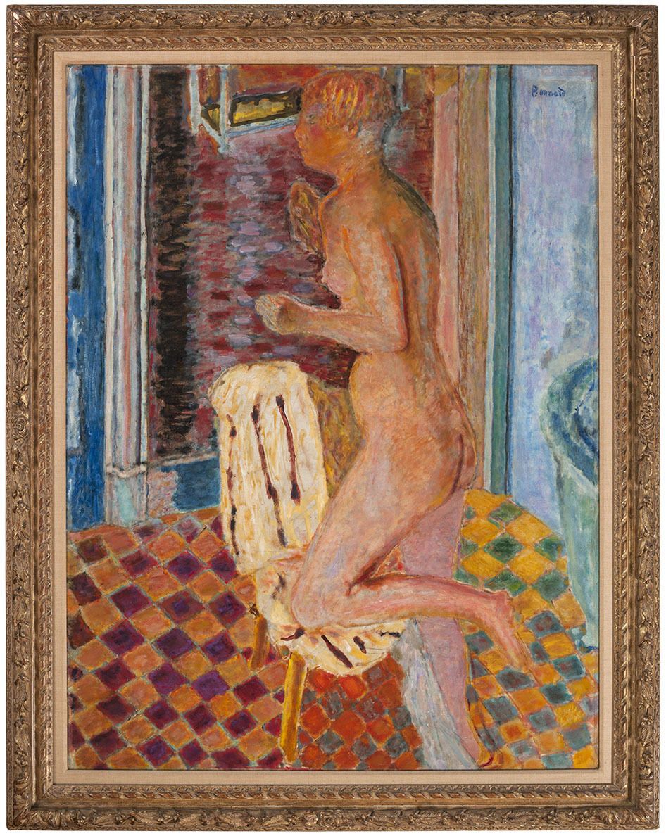 Desnudo con silla de Bonnard Pierre, donado al Banco de la República por el fallecido pintor Fernando Botero-crédito de las colecciones del Banco de la República.
