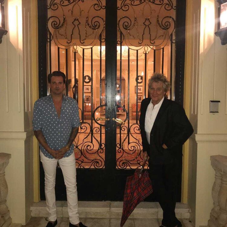Rod Stewart y su hijo Sean (Instagram)