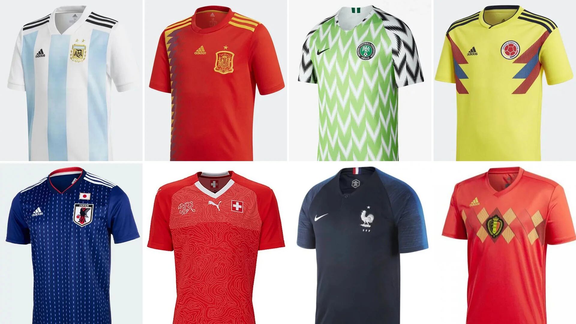 Las camisetas de las 32 del Mundial de Rusia: ¿cuál es más linda? - Infobae