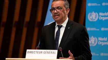 FILE PHOTO: Tedros Adhanom Ghebreyesus, Director General of the World Health Organization (WHO), speaks in Geneva, Switzerland, January 18, 2021.  Christopher Black/WHO/Handout via REUTERS THIS IMAGE HAS BEEN SUPPLIED BY A THIRD PARTY/File Photo