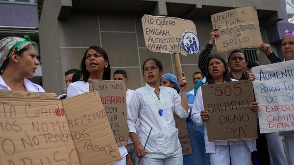 Protestas por mejoras en la salud, en Venezuela (EFE)