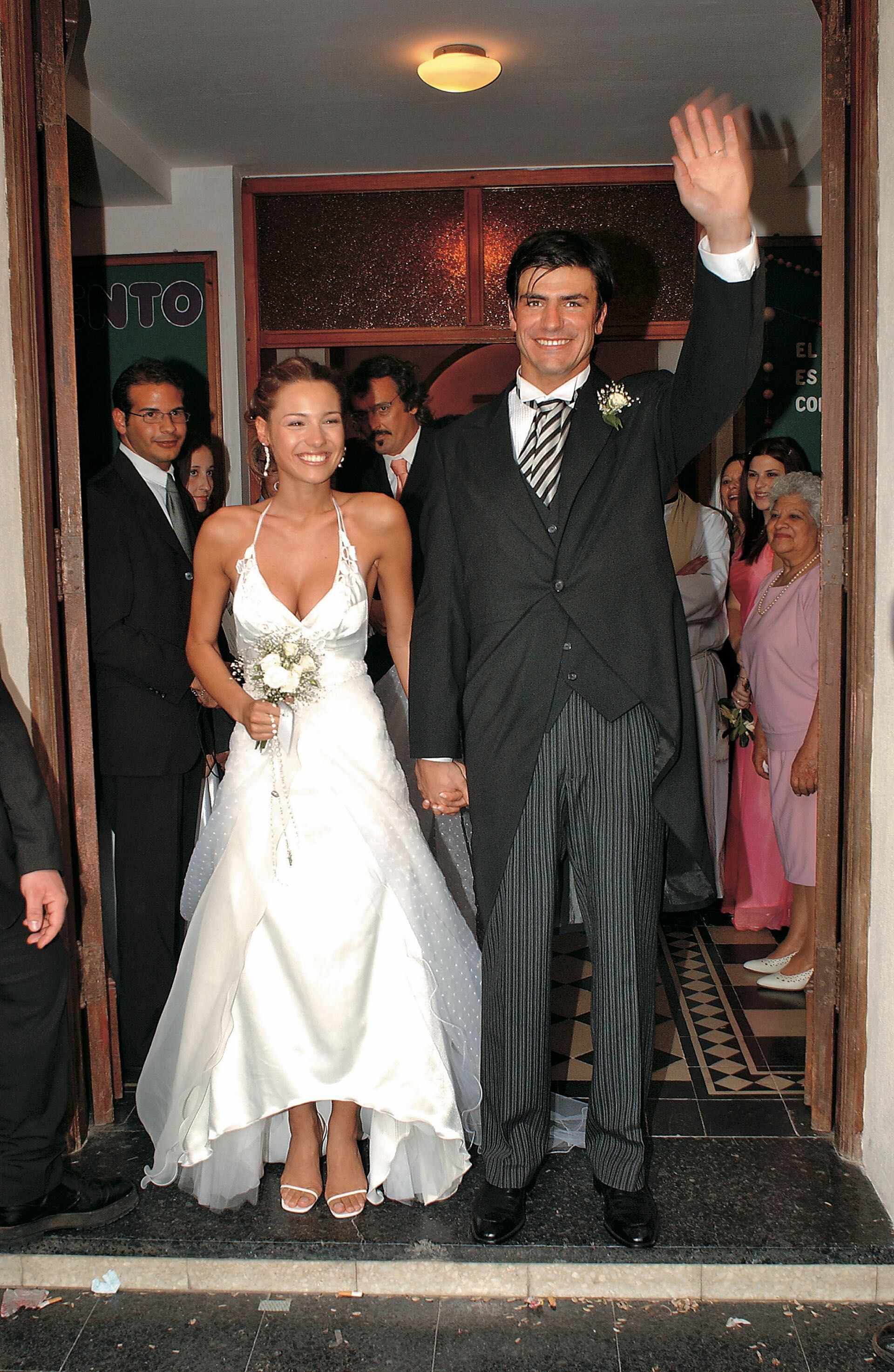 Tras el “sí, quiero” con Martín Barrantes, en octubre de 2002. El matrimonio terminó con un escandaloso divorcio y un juicio perdido por adulterio. Foto: Archivo GENTE