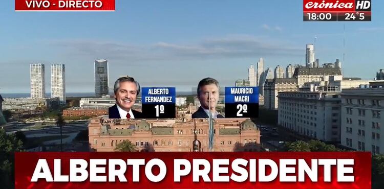 Placas crónica elecciones presidenciales (Foto captura: Crónica TV)