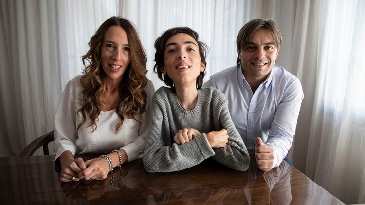 Mamá Vanessa, Thiago y su papá, Hernán: “Somos pocos pero valemos mucho” dice Thiago a Infobae (Lihueel Althabe)