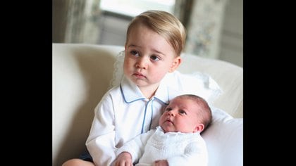 Official portrait with his brother Prince George.