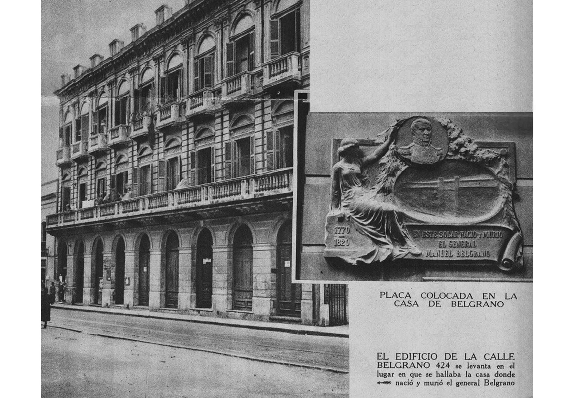 Calle Belgrano al 400: frente del edificio donde se levantaba la casa de los Belgrano (Fotografía casabelgrano.ar)