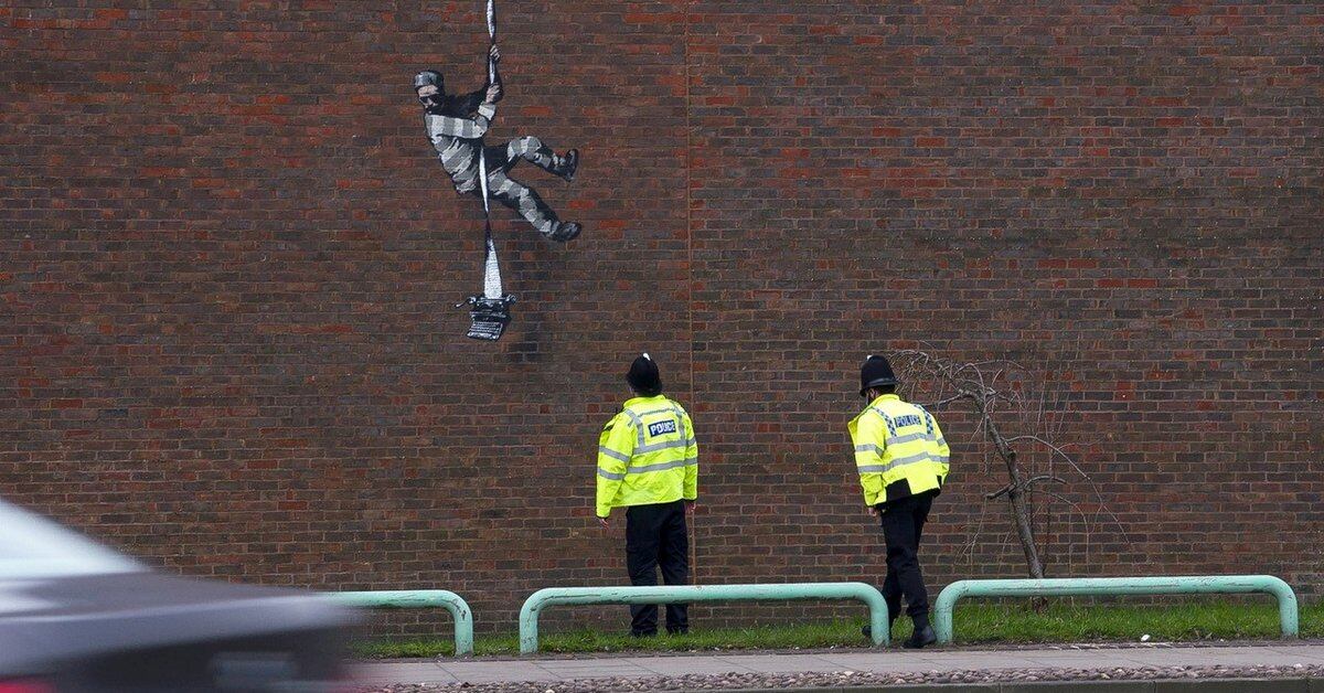 Banksy confirmed that the graffiti was painted in an apartment in the United Kingdom
