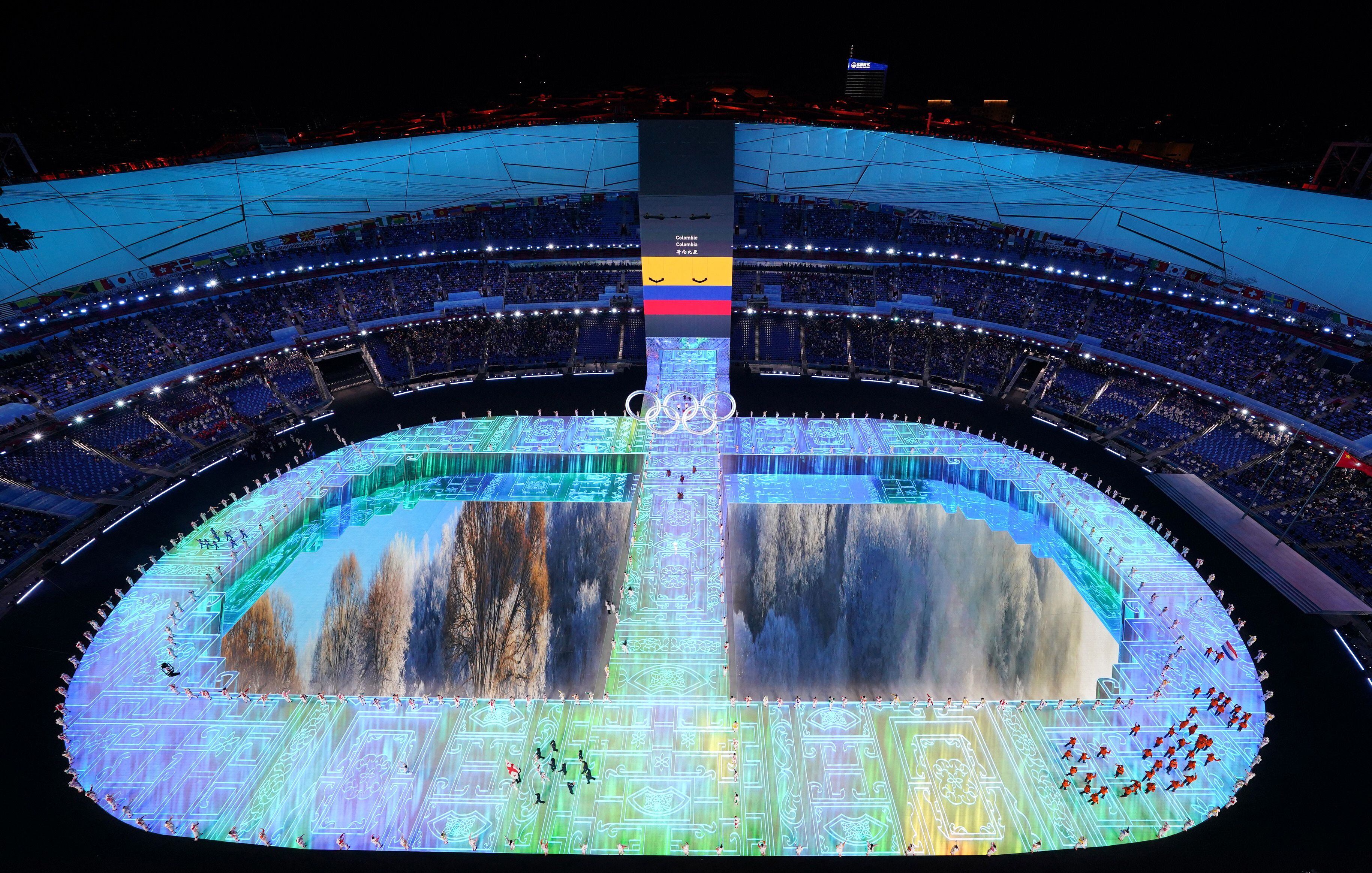 Los atletas colombianos, presentes en el Estadio Nacional de Beijing