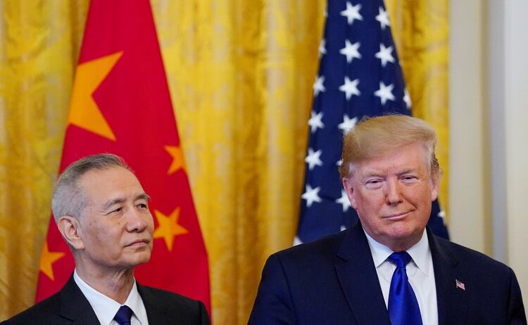Trump y Liu en la Casa Blanca (REUTERS/Kevin Lamarque?)