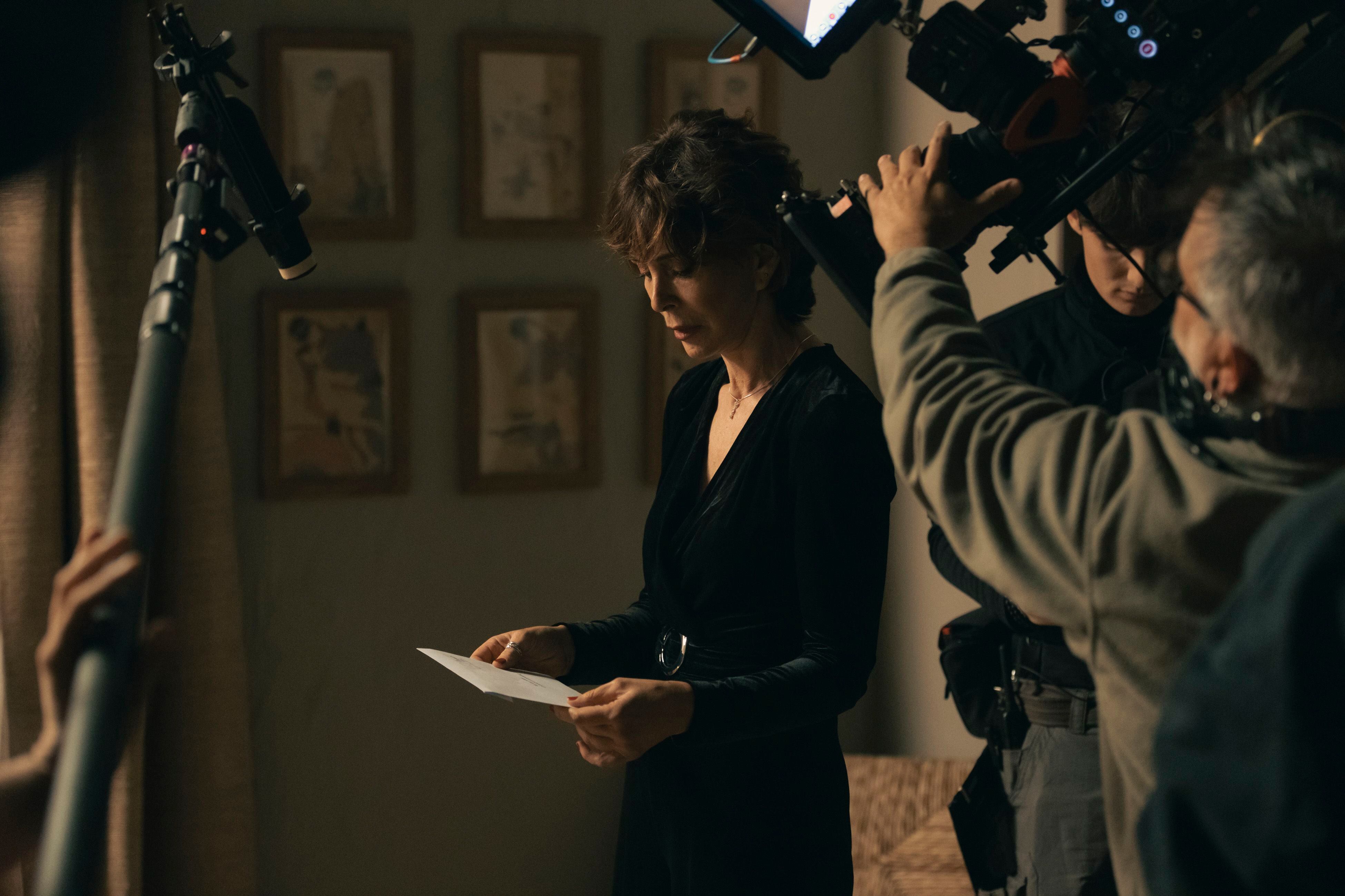 Lydia Bosch, durante el rodaje de 'Mía es la venganza'. (Mediaset España)