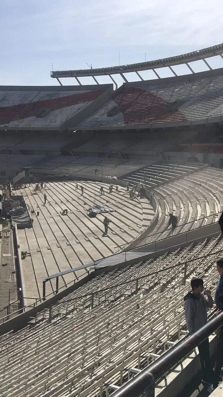 “¿4 bandejas? 4 bandejas”: la impactante foto que publicó River Plate sobre las obras en el estadio Monumental