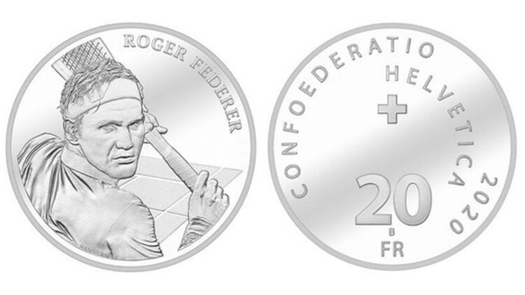 Así será la moneda de Federer en Suiza 