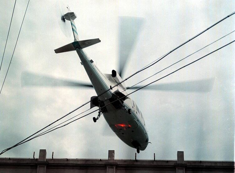 El helicóptero que transportó a Fernando De la Rua en diciembre de 2001