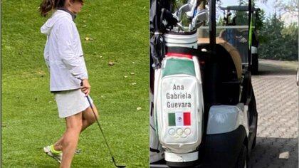 Ana Gabriela Guevara fue captada este viernes 31 de julio jugando golf (Foto: @MElenaPerezJaen)