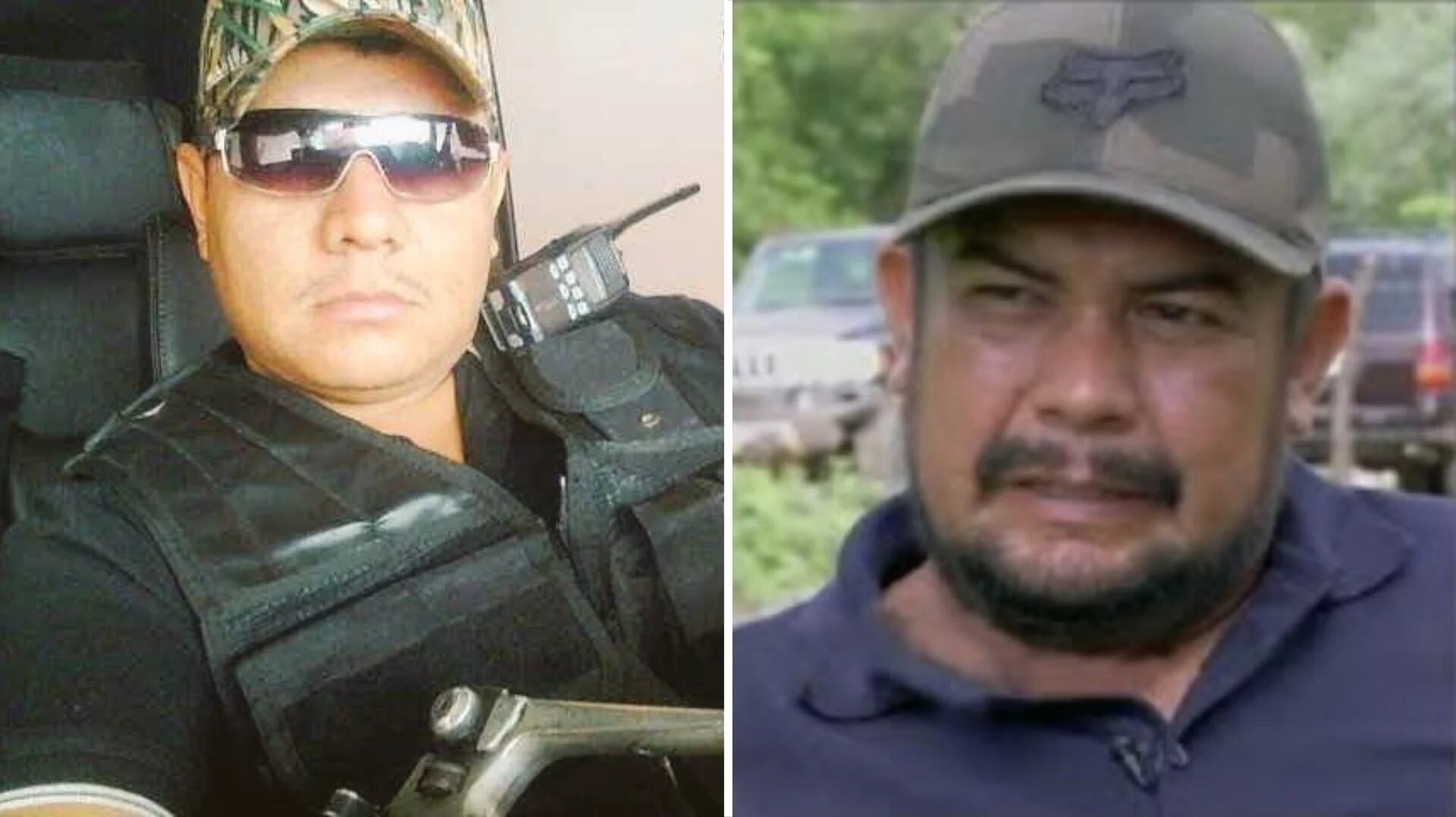"La Sirena" (izquierda) y "El Gordo" (derecha) son dos de las figuras de máxima autoridad de Los Viagras que podrían estar detrás de la masacre en la que fue asesinado Hipólito Mora. (Twitter/@UnidaddeInteli5|Especial)