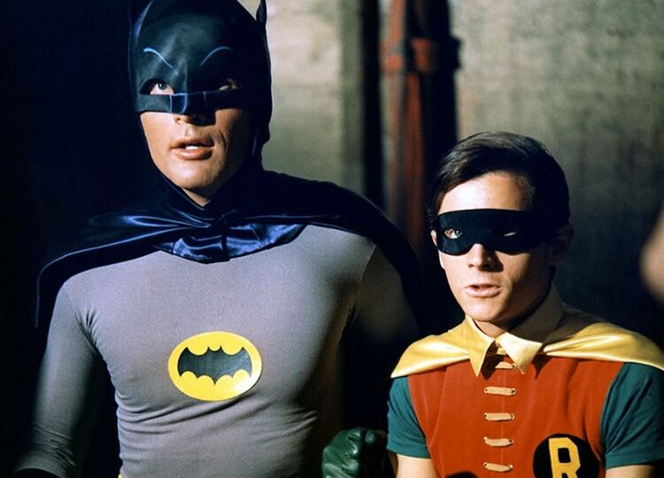 Adam West y Burt Ward en el Batman de los ’60s