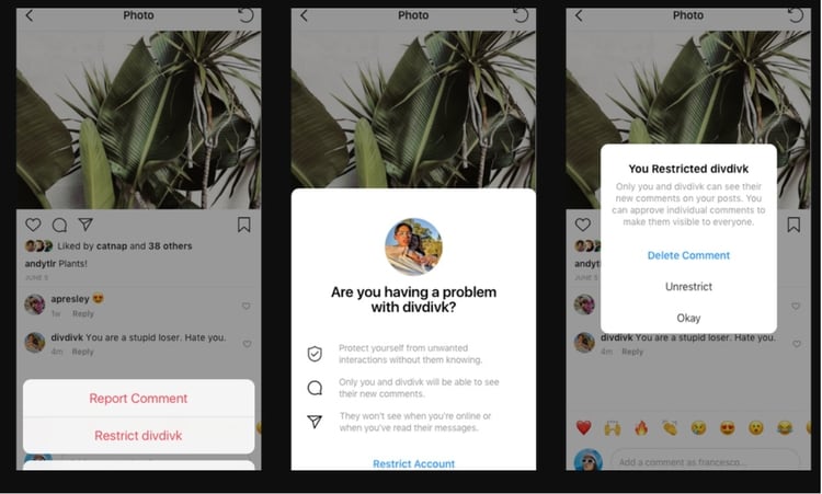“Restringir está diseñado para proteger silenciosamente una cuenta, sin perder de vista al acosador”, explicó Instagram en su comunicado oficial.