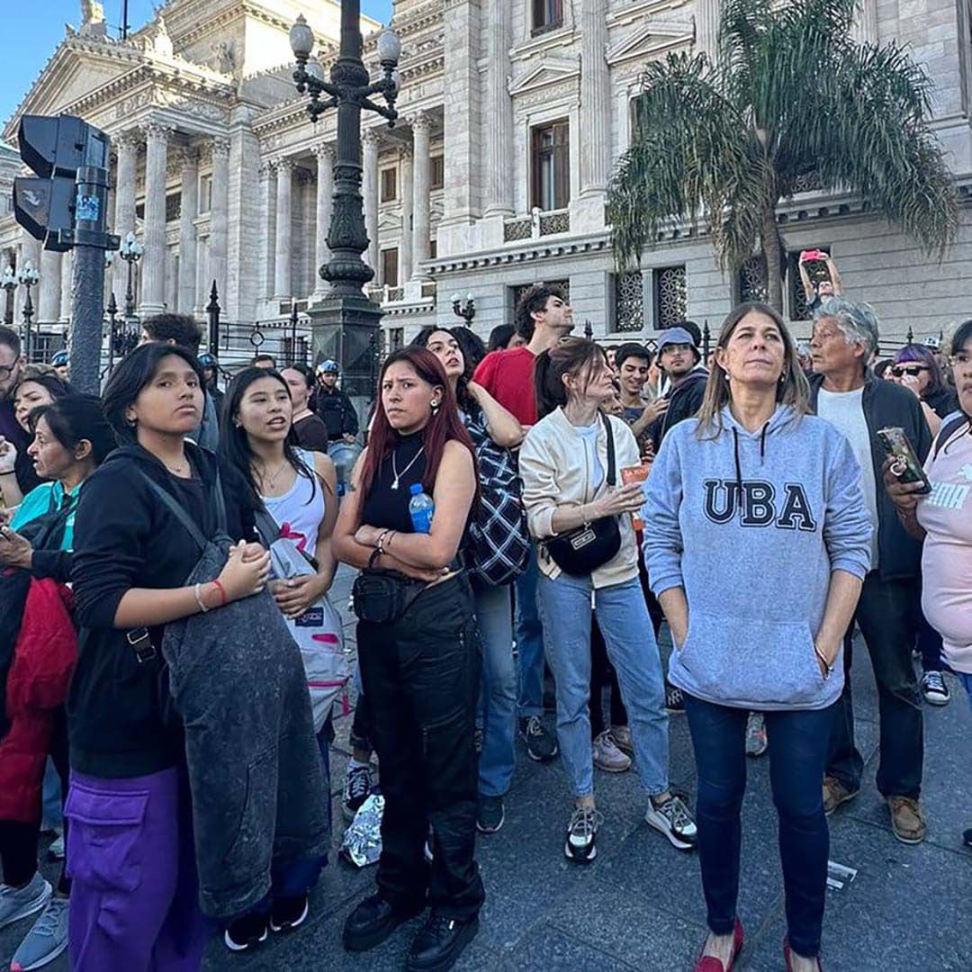 Guadalupe Tagliaferri en la marcha universitaria
