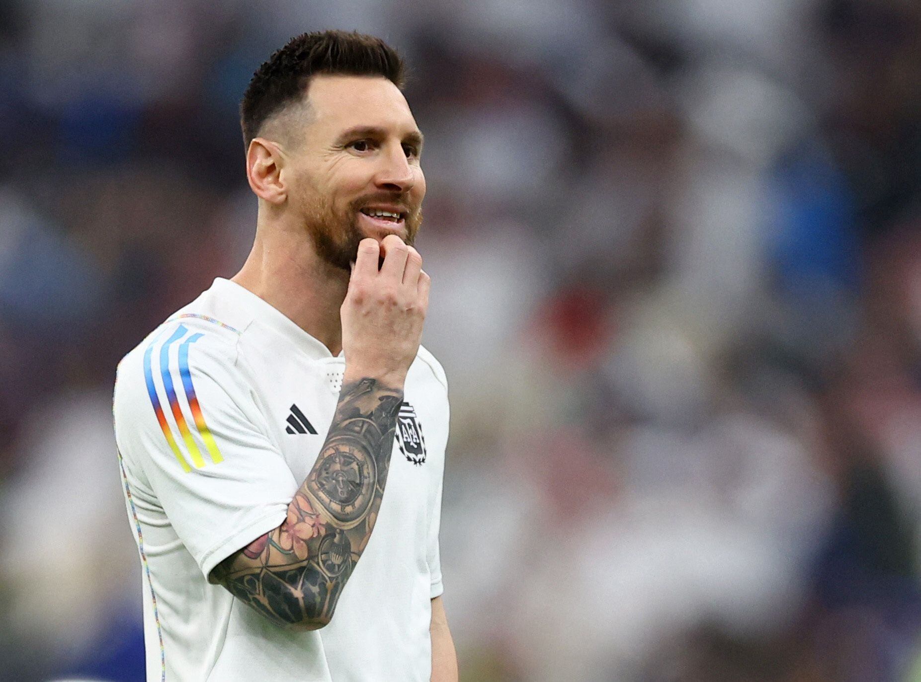Messi y una sonrisa en la previa de la final (REUTERS/Hannah Mckay)