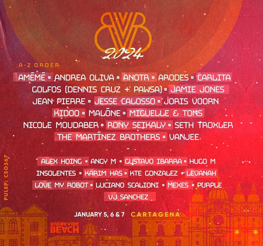 Más de 30 DJs se sumarán a la fiesta del Buena Vida Beach 2024 - crédito @buenavida_beach/Instagram