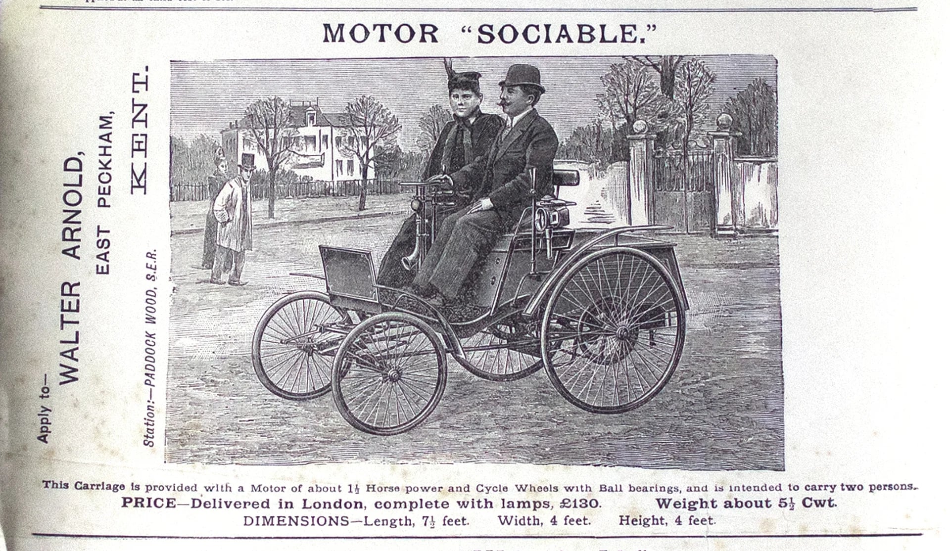 Desde 1896 a 1899 la compañía Arnold Motor Carriage comenzó a fabricar sus propios vehículos